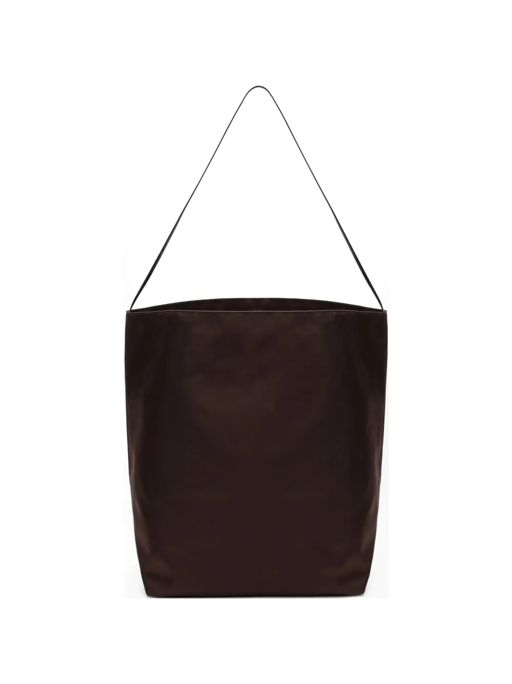 VALESQUE satin bucket bag - Marrone