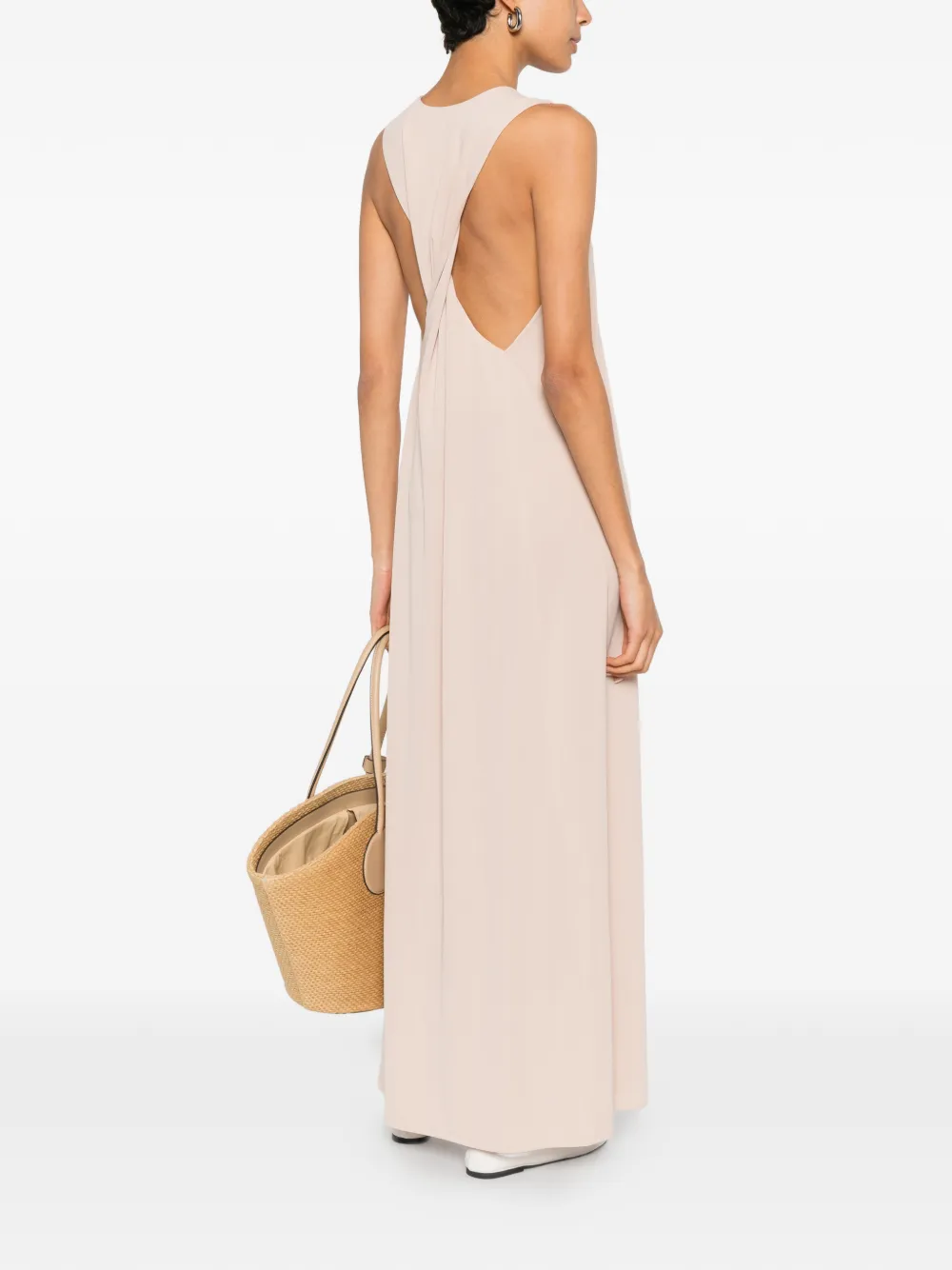 RAME Mouwloze jurk met V-hals Beige