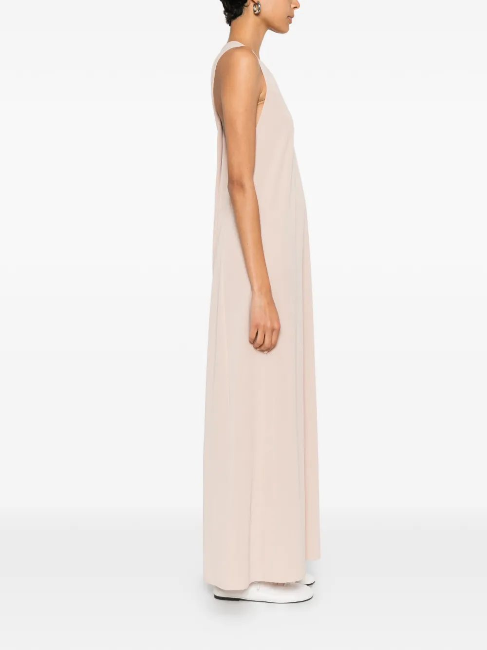 RAME Mouwloze jurk met V-hals Beige