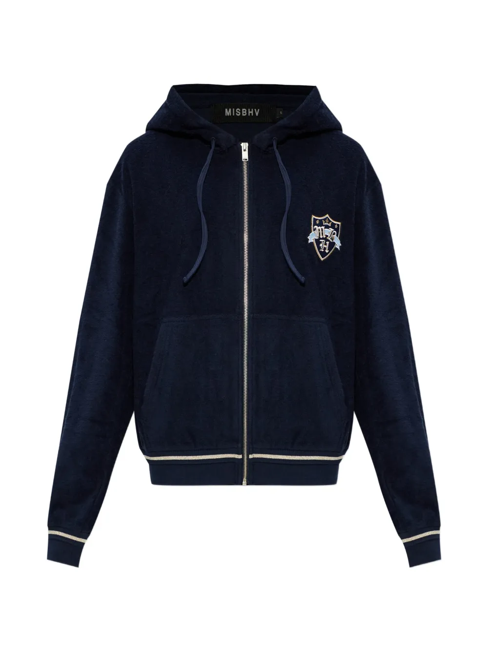 MISBHV logo-embroidered zip-up hoodie - Blu