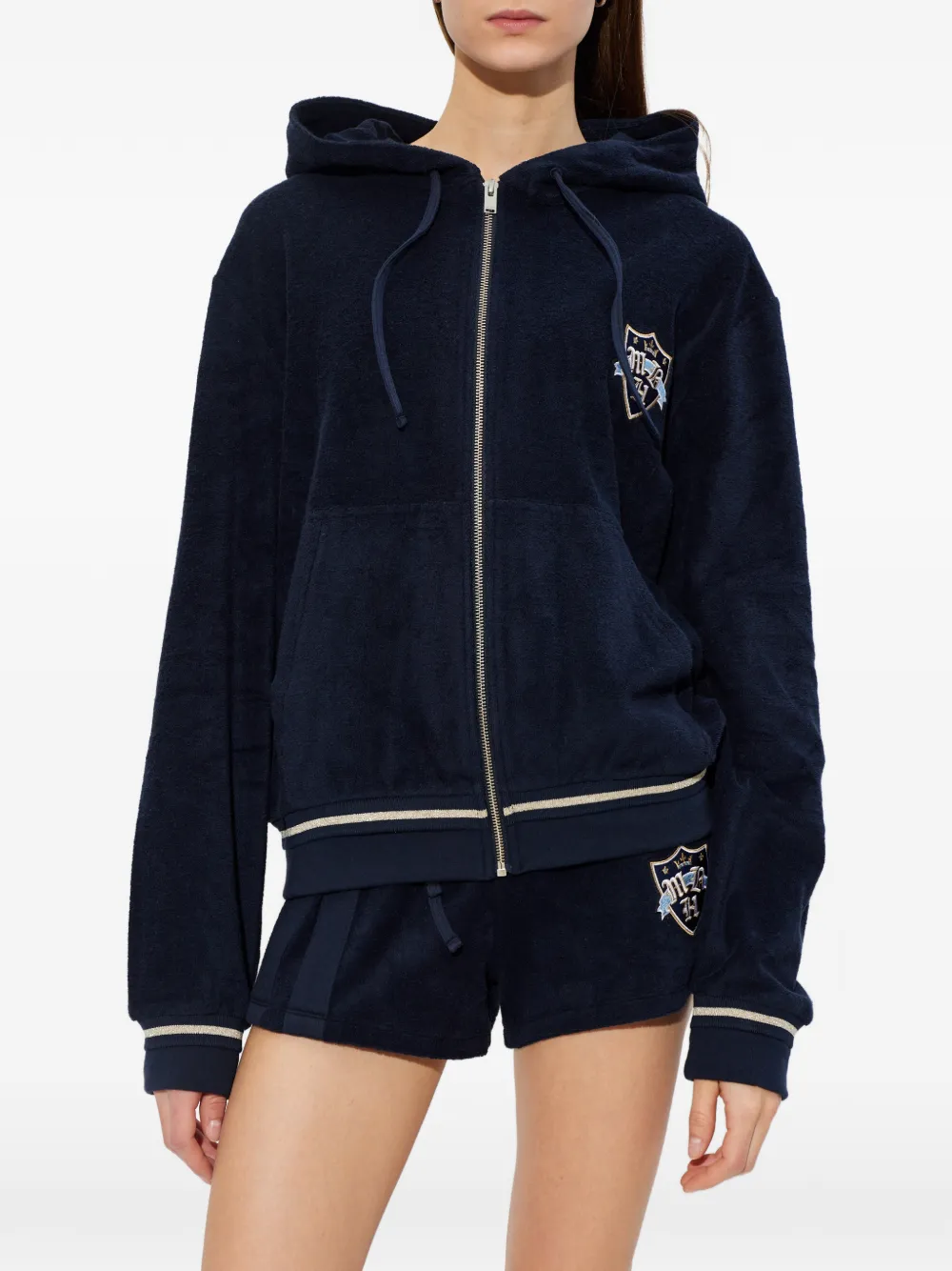 MISBHV Hoodie met geborduurd logo Blauw