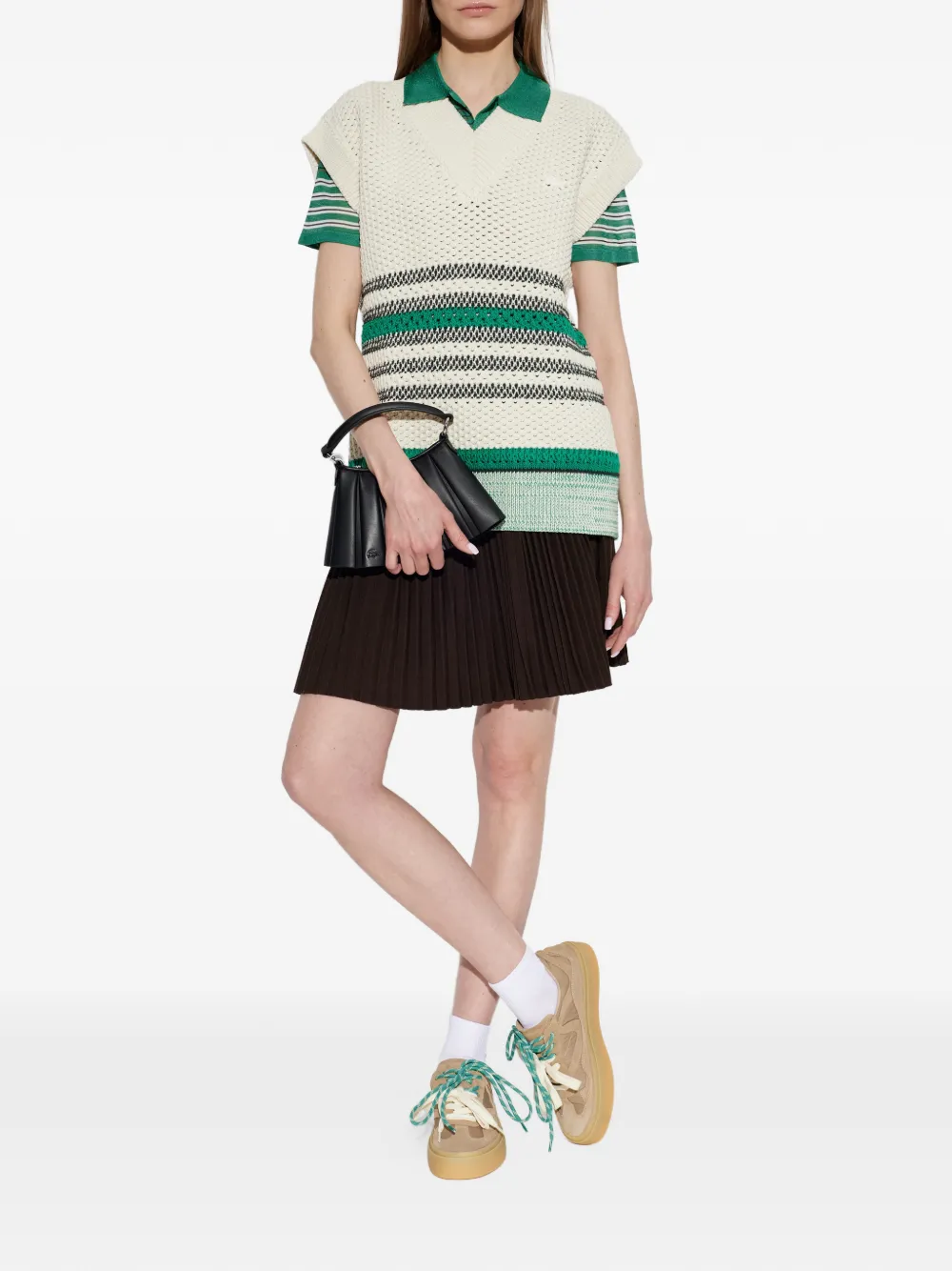 Lacoste Mini-plooirok Bruin
