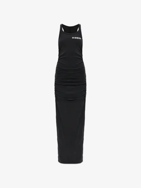 MISBHV robe froncée à logo imprimé