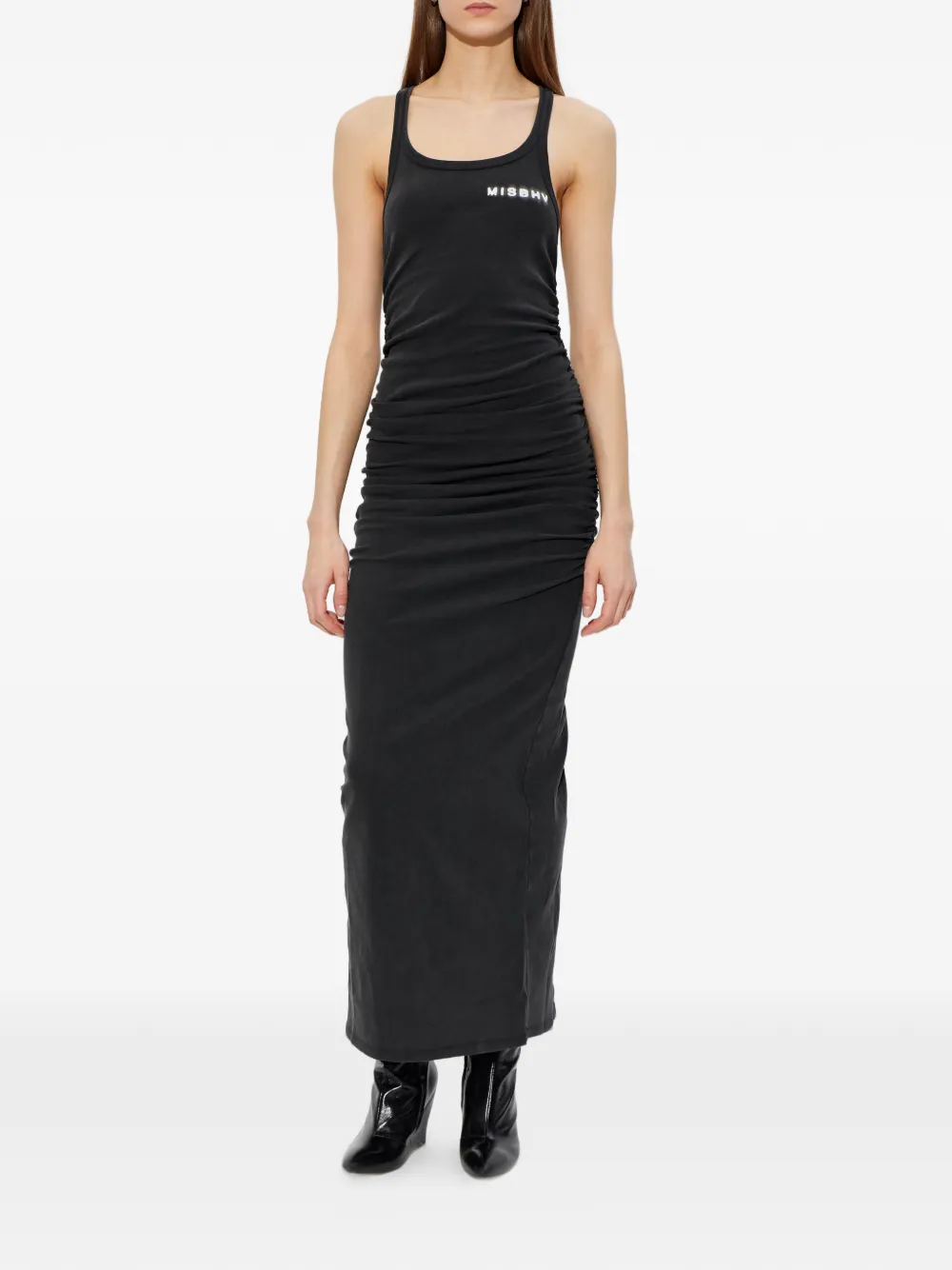 MISBHV Jurk met logoprint Zwart