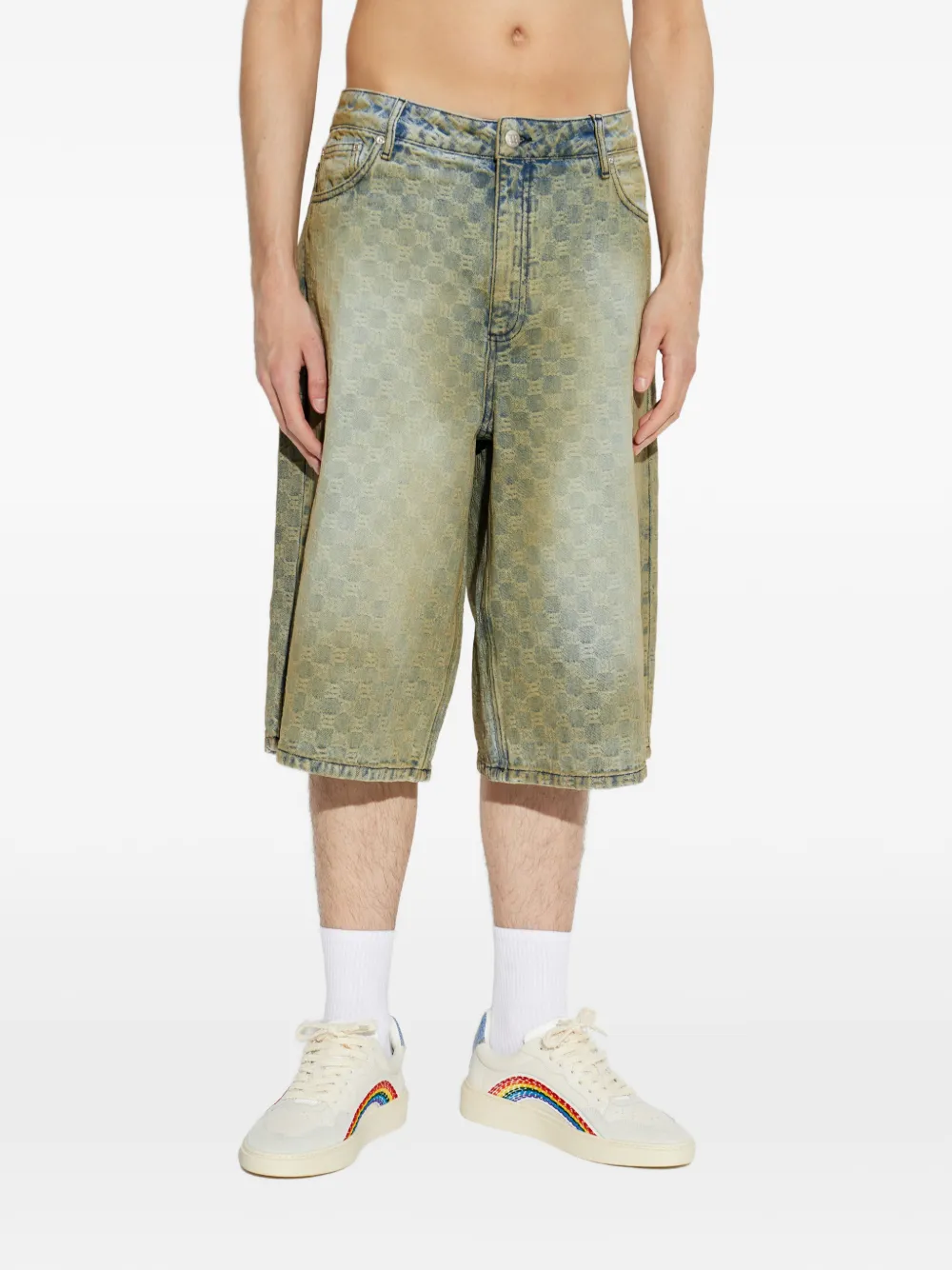 MISBHV Geruite shorts Blauw