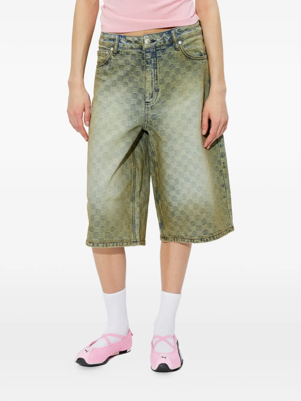 MISBHV Geruite shorts Blauw