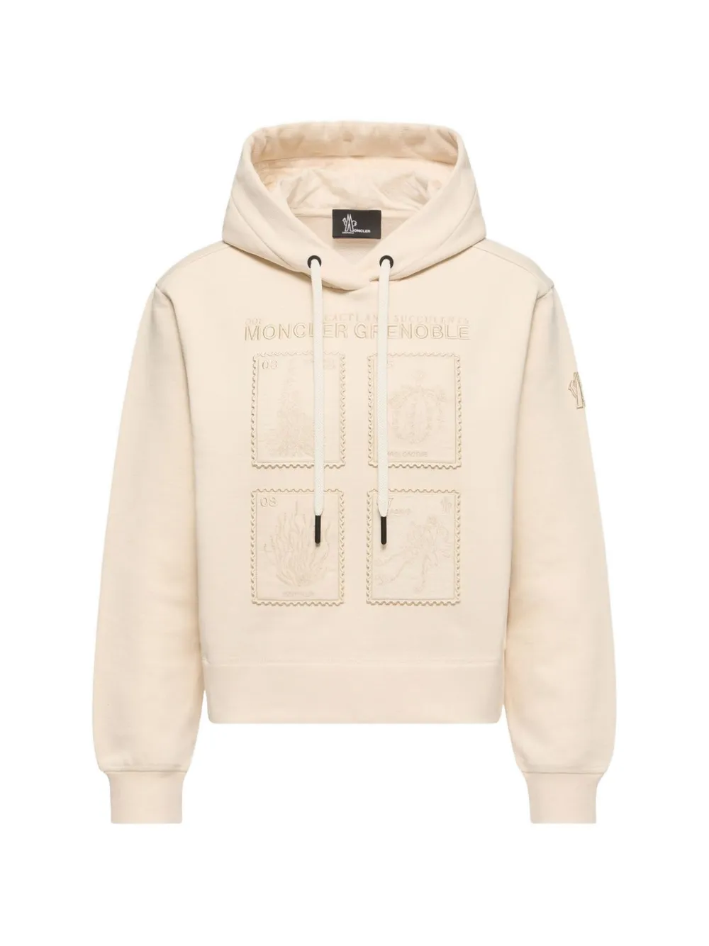 Moncler Grenoble Katoenen hoodie met patroon Beige