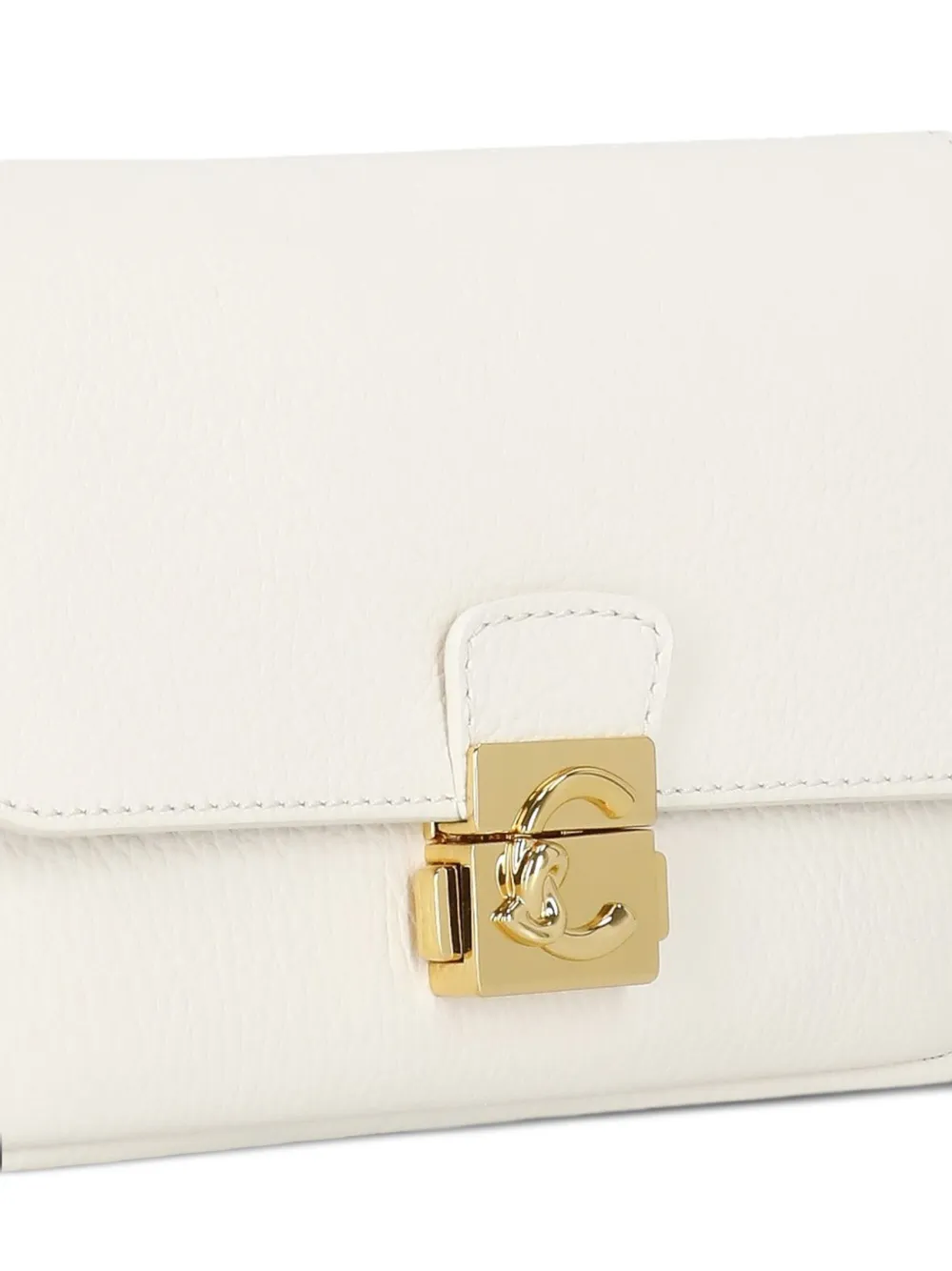 Coccinelle C-Me leren schoudertas met logo-plakkaat Wit