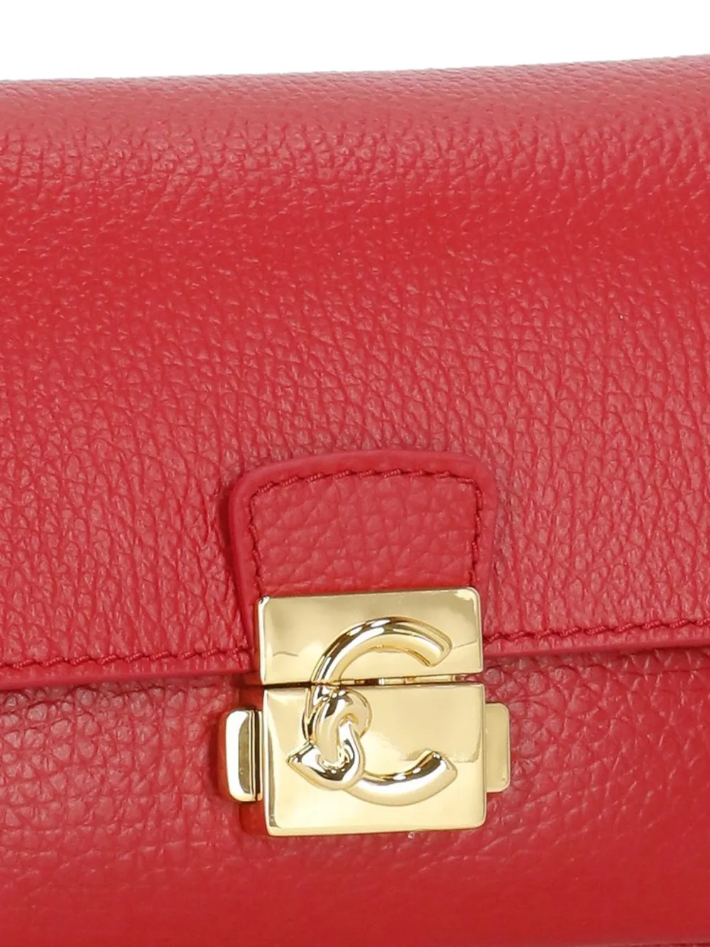 Coccinelle C-Me Lock bewerkte leren schoudertas Rood