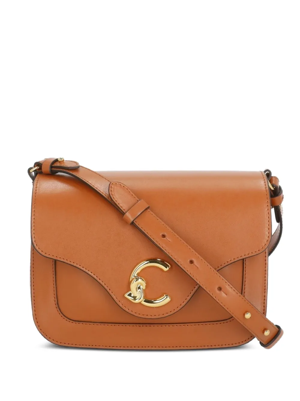 Coccinelle small C-Me leather shoulder bag - Marrone
