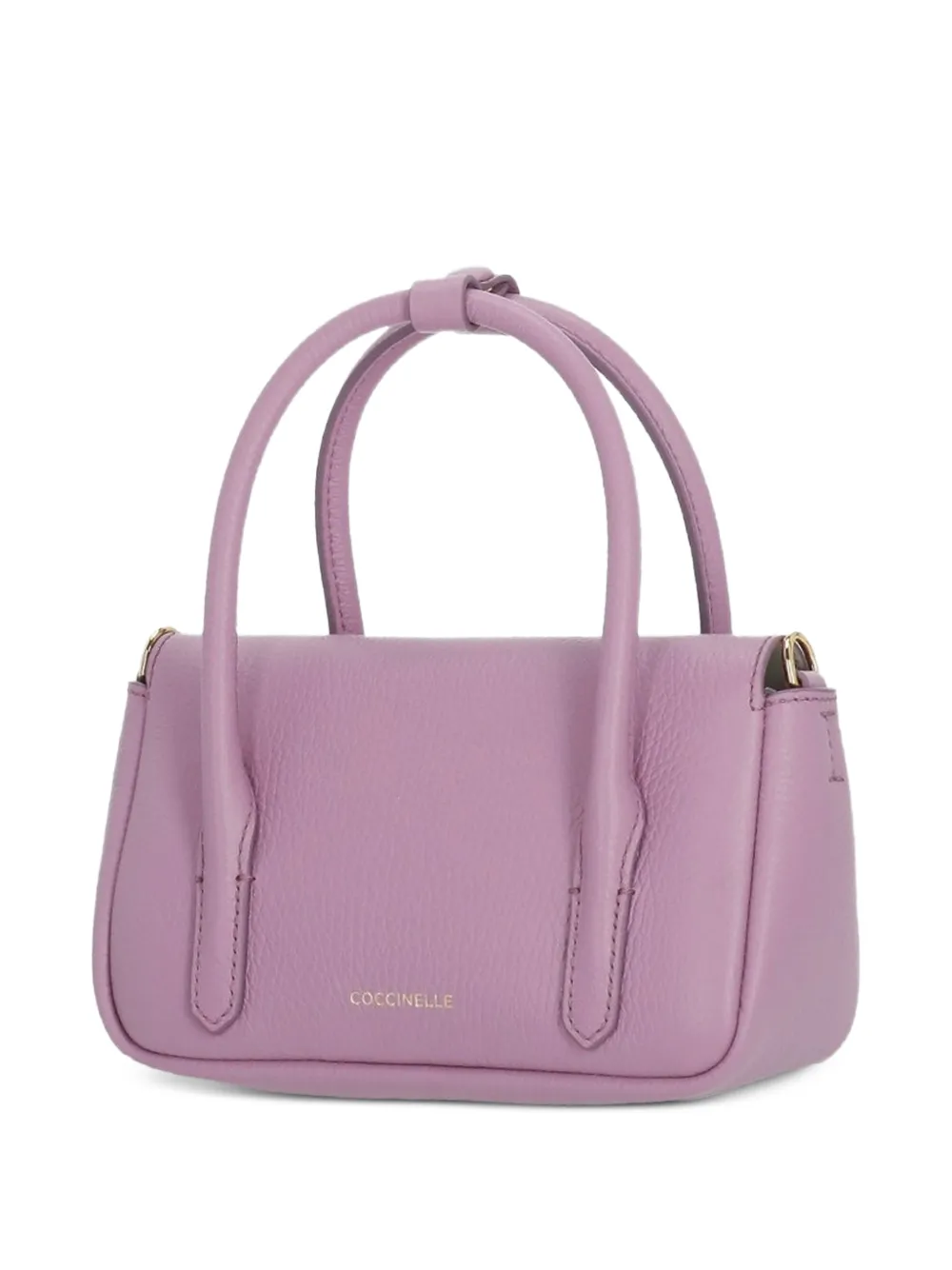 Coccinelle Mini C-Me Lock Leather Tote Bag | Purple | FARFETCH