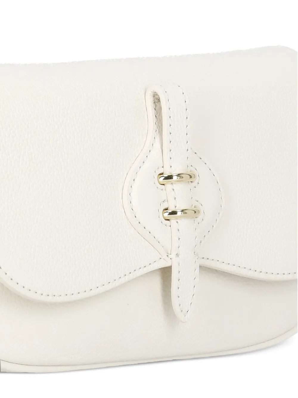 Coccinelle Kleine Mavery schoudertas met bewerkt leer Beige