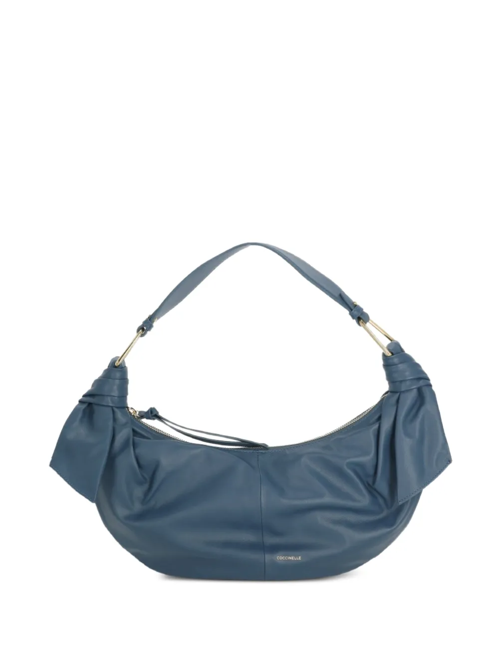 Coccinelle Furoshiki knotted leather shoulder bag - Blu