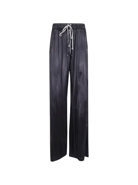 Rick Owens DRKSHDW coated drawstring wide-leg trousers