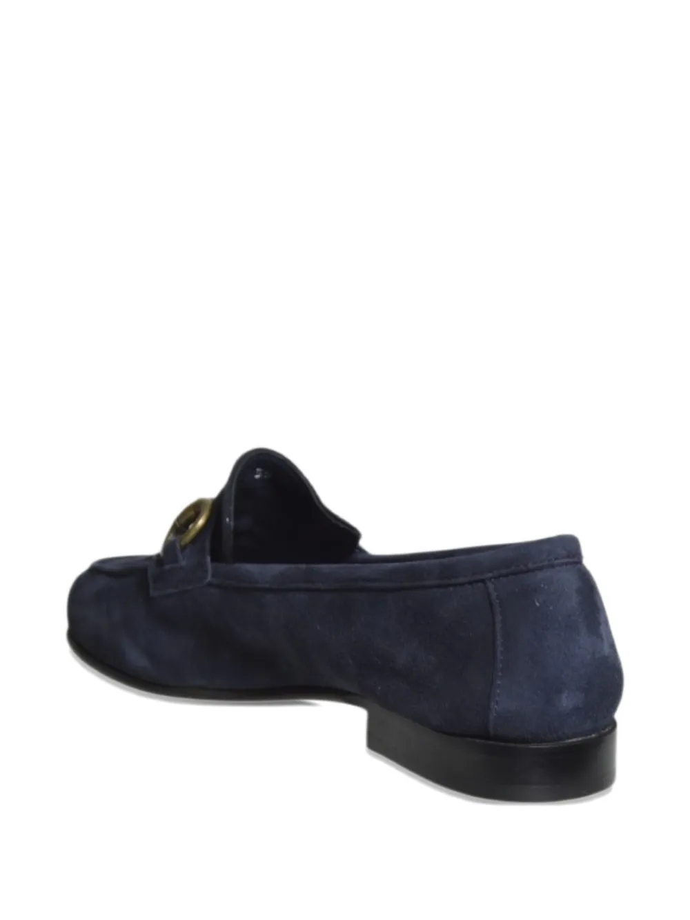 IL MOCASSINO horsebit suede loafers Blauw