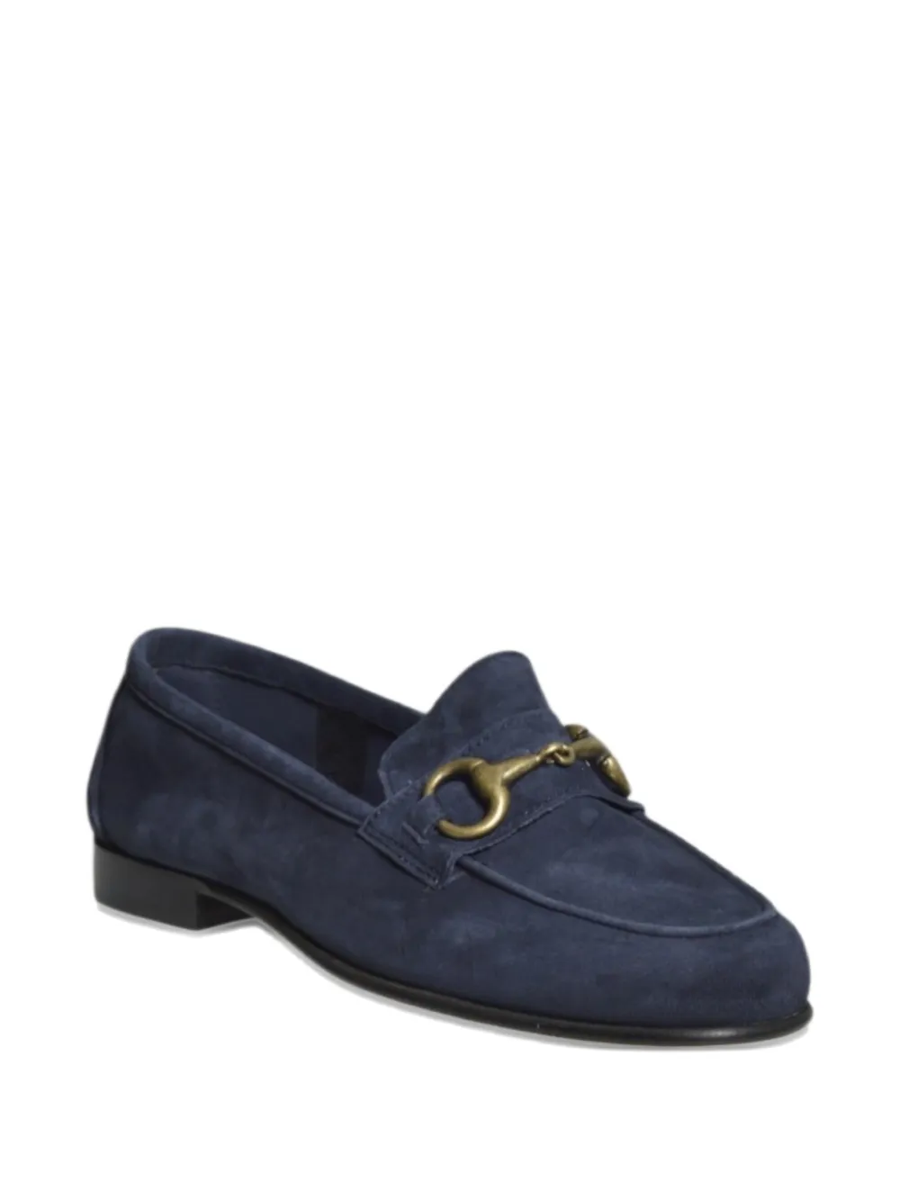 IL MOCASSINO horsebit suede loafers Blauw