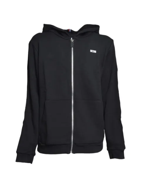 Gcds Kids hoodie con cierre y logo estampado