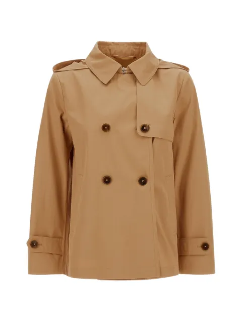 Herno hooded double-breasted peacoat