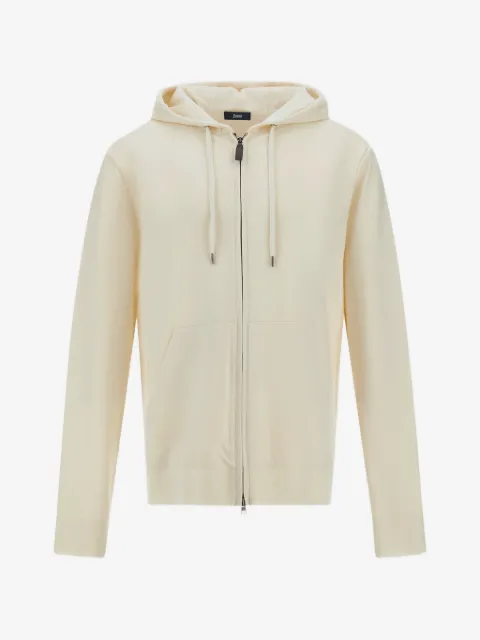 Herno drawstring hood logo sweatshirt