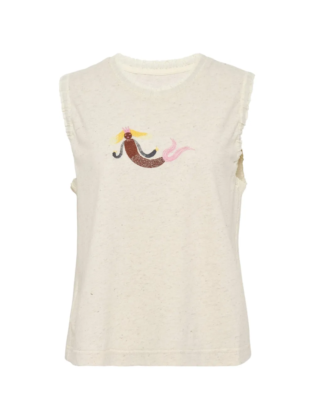 Renli Su embroidered T-shirt - Toni neutri