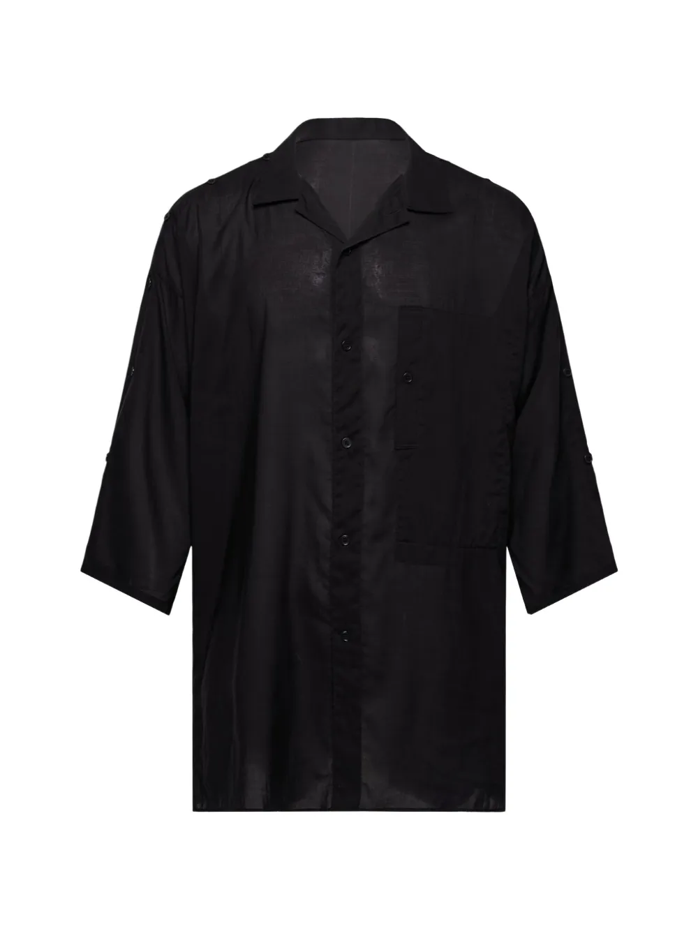 Yohji Yamamoto panelled shirt - Nero