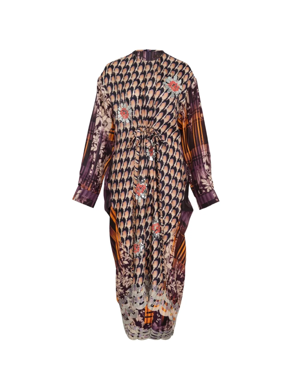 Biyan mix-print midi dress - Viola