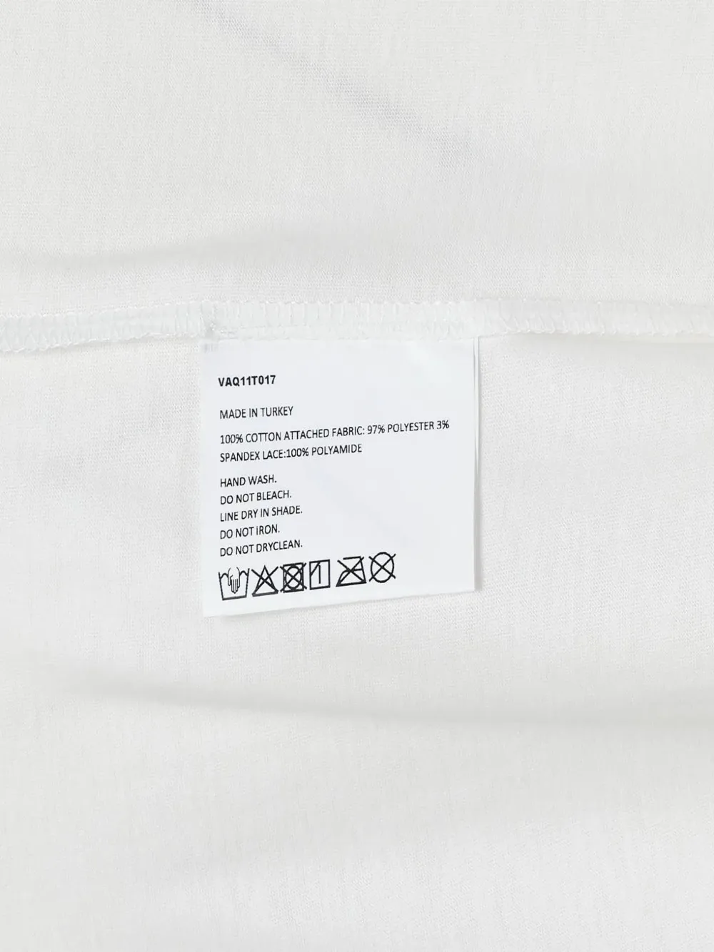 Vaquera T-shirtjurk met kant Wit