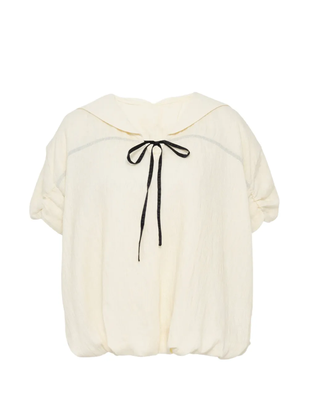 Renli Su bow-detail balloon blouse - Toni neutri