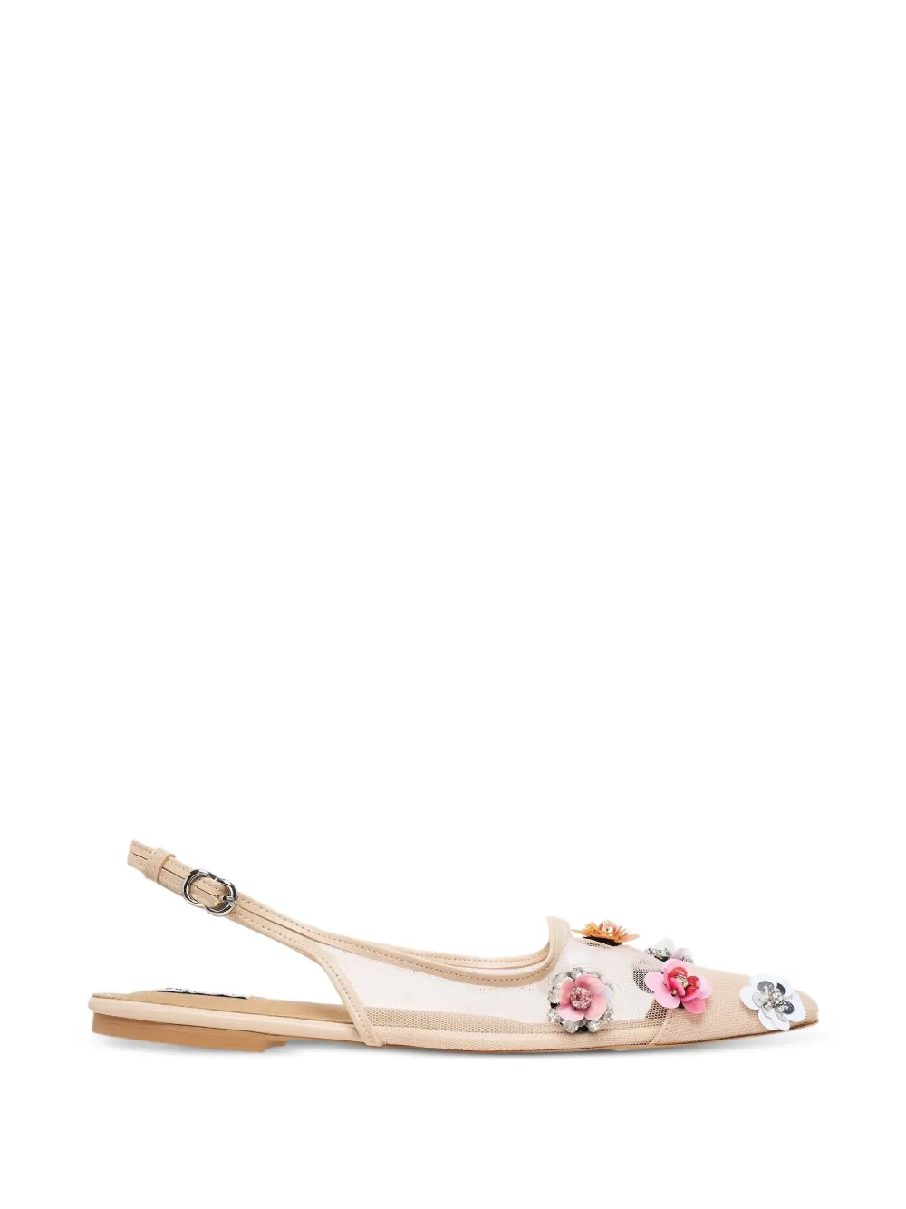 PACE Ava floral slingback flats - Bianco