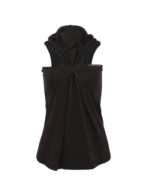 Hache pinched sleeveless hooide