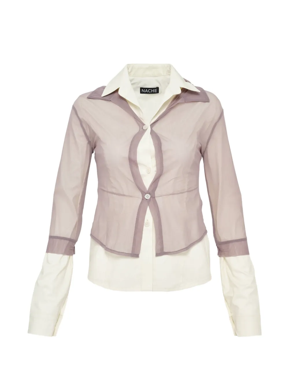 Hache layered shirt - Nude