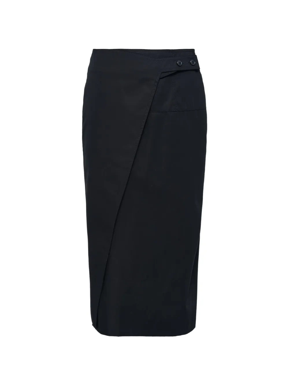 Club21 Camille cotton midi skirt - Nero