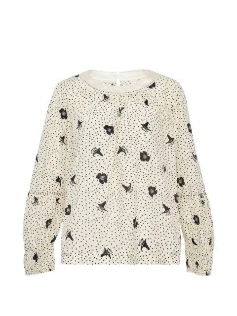 Renli Su long-sleeve pleated blouse