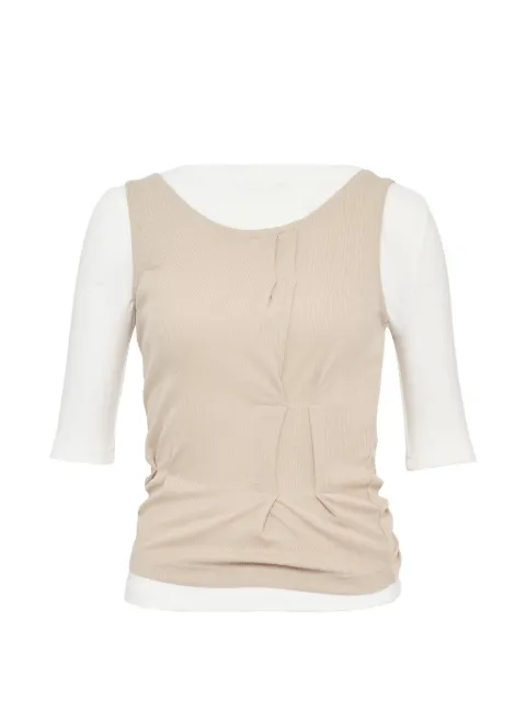 Hache folded layered T-shirt