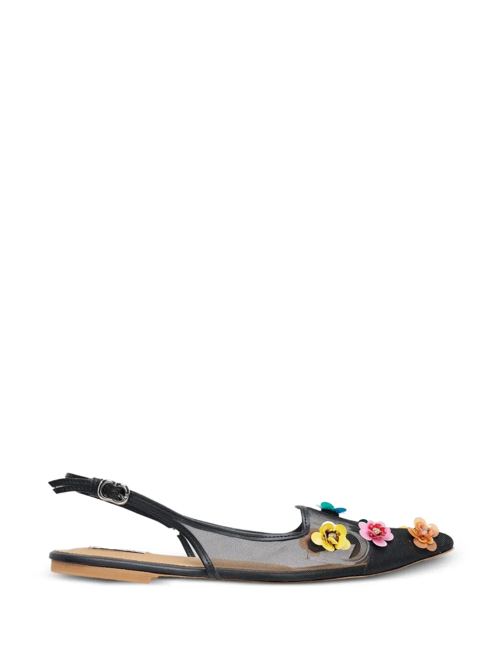PACE Ava floral-embellished ballet flats - Bianco