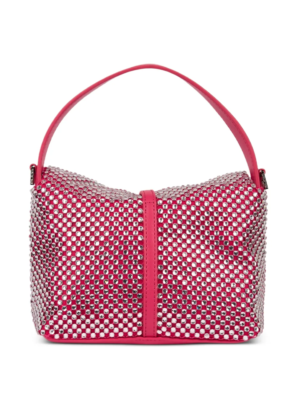 GCDS Kleine Mega Comma clutch verfraaid met kristallen en G-Lock Roze