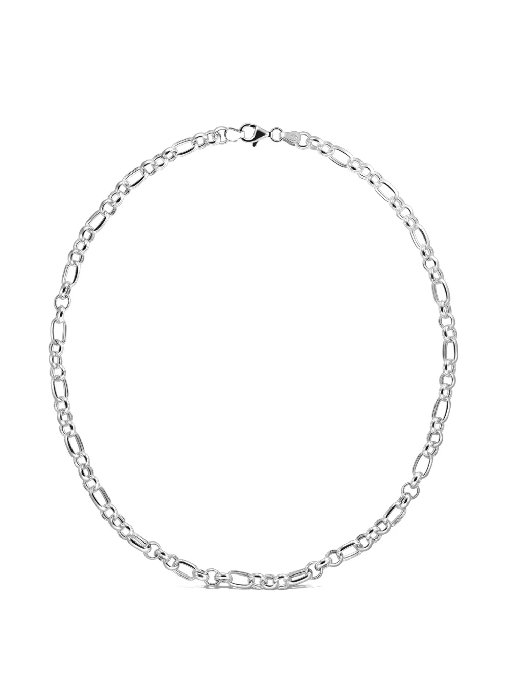 OBSIDIAN chain necklace - Argento