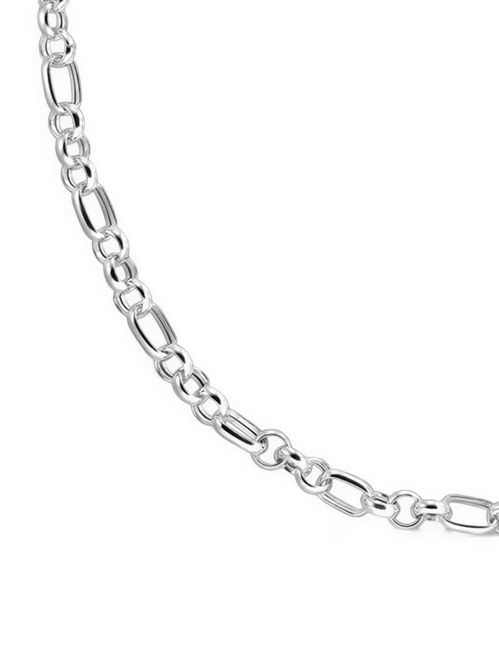  Obsidian Collar De Cadena - Plateado 