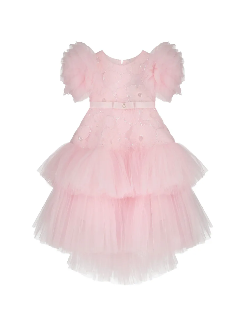 UNONA D'ART Abito Roshelle con applicazione a fiore - Rosa