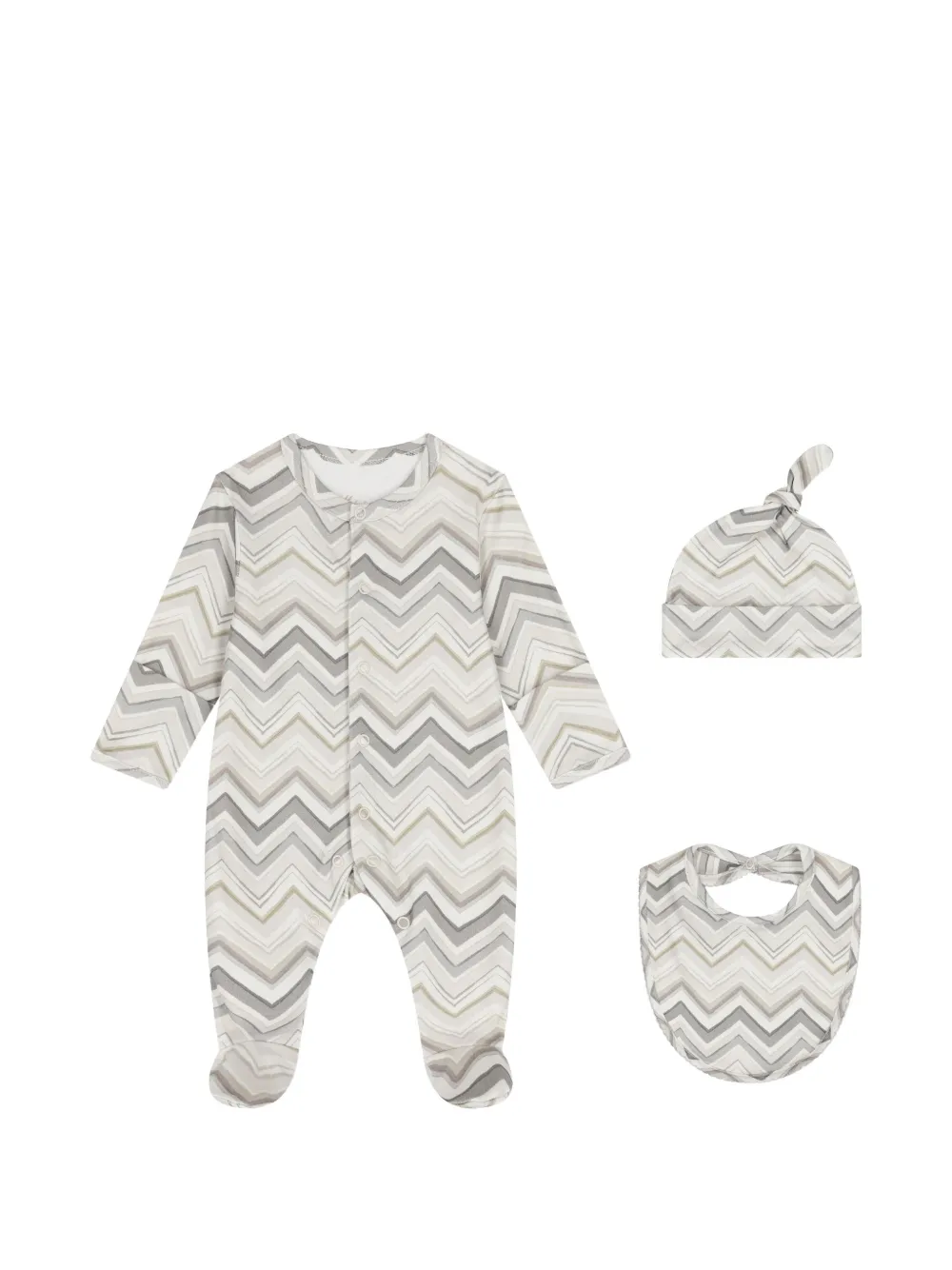 My Little Pie chevron-print pajamas set - Weiß