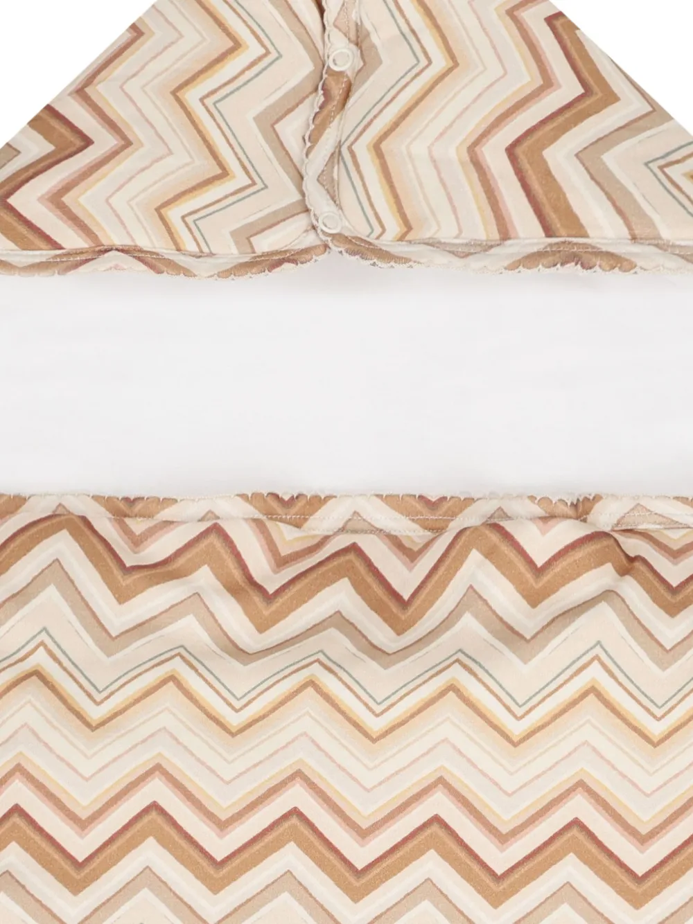 My Little Pie Slaapzak met zigzag-print en capuchon Beige