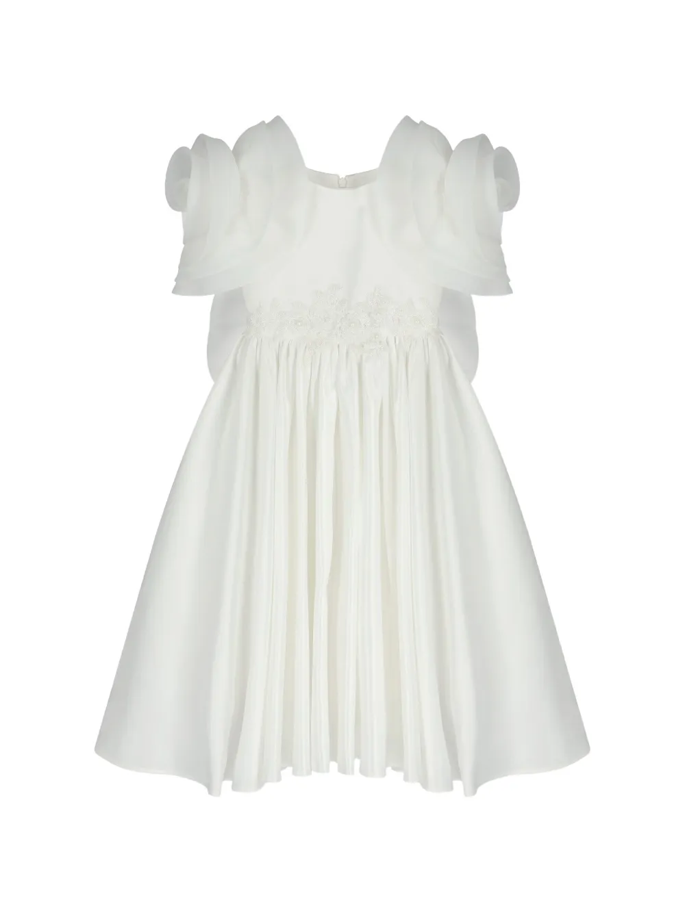 UNONA D'ART Abito Mirana con ruches - Bianco