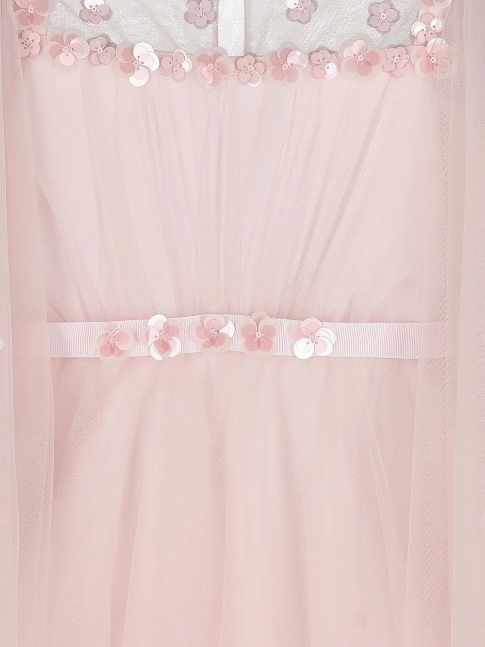UNONA D'ART Cornelia jurk met bloemapplicatie Roze