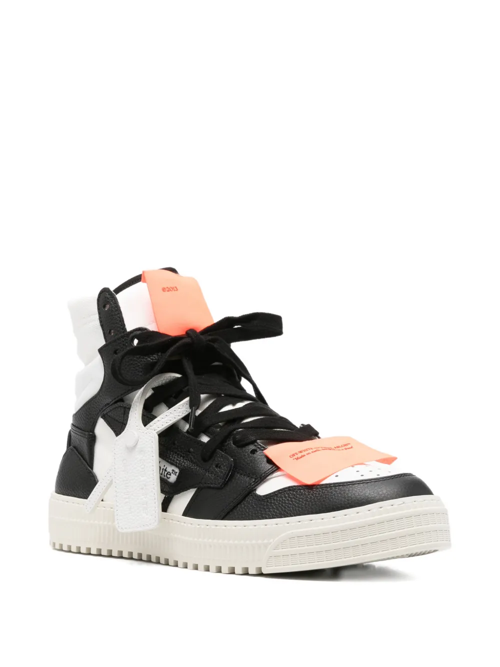 Off-White high-top lace-up sneakers Zwart