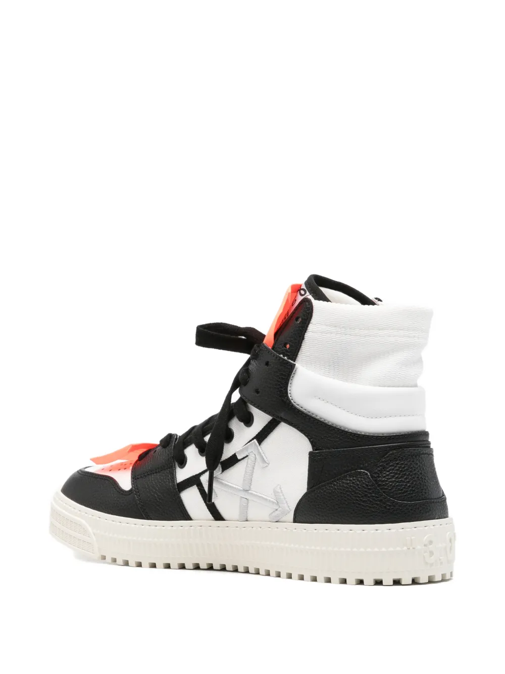 Off-White high-top lace-up sneakers Zwart