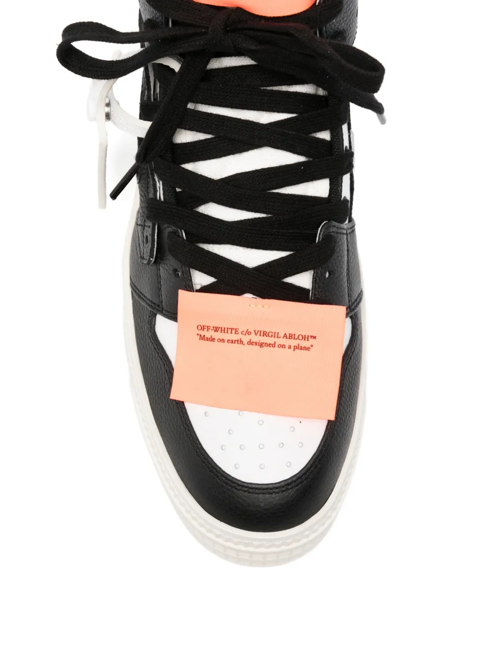 Off-White high-top lace-up sneakers Zwart