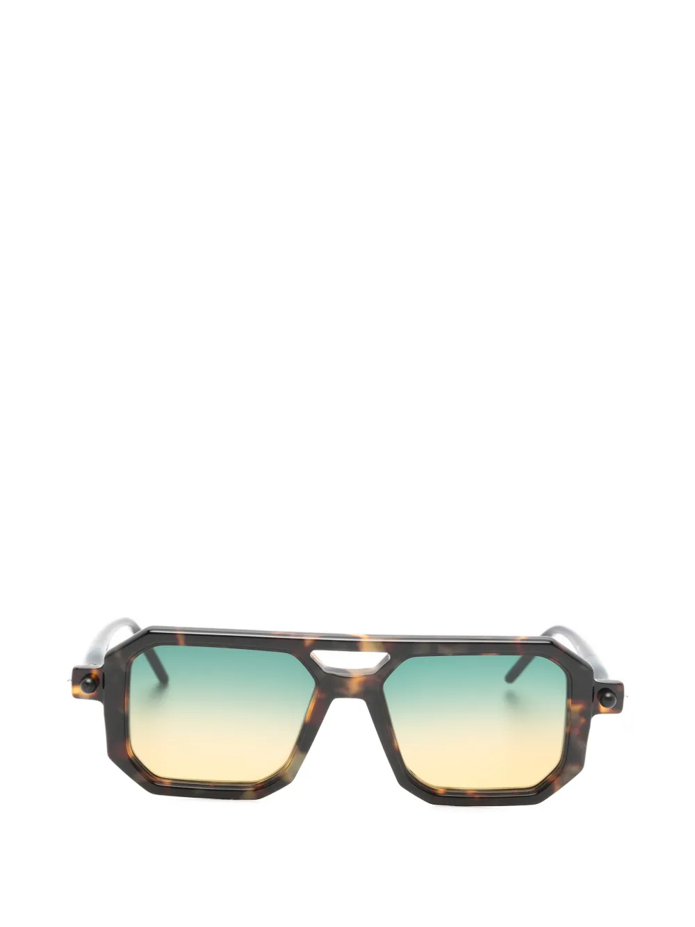 Kuboraum Maske P8 geometric-frame sunglasses - Marrone