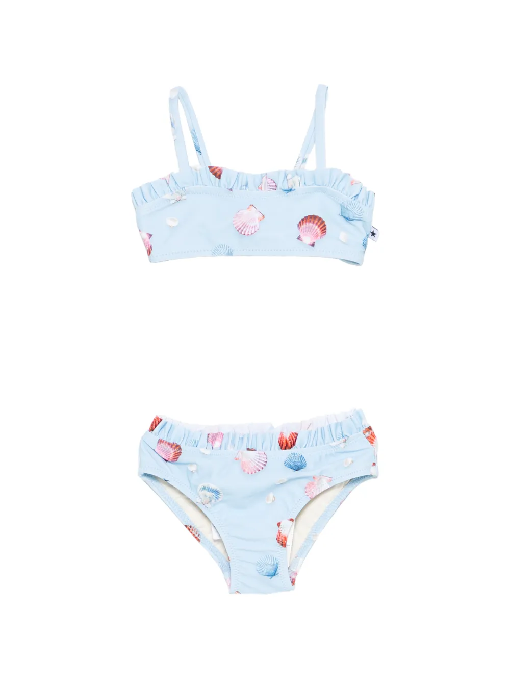 Molo ruffled seashell bikini - Blu