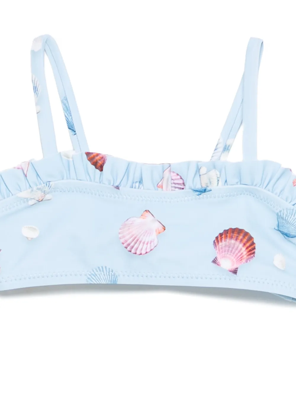 Molo Bikini met ruches en schelpen Blauw