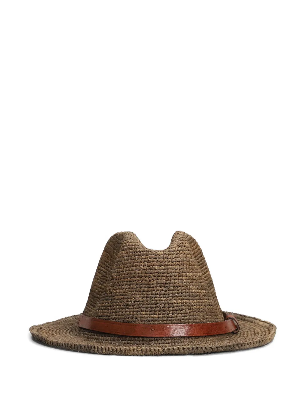 IBELIV Lubeman raffia-woven fedora hat - Marrone